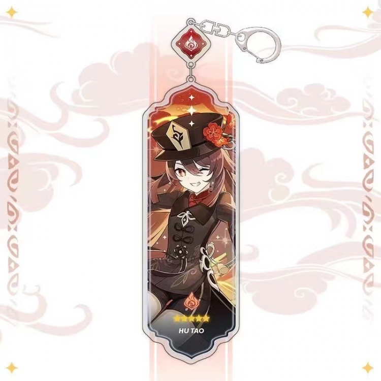 Genshin Impact Anime peripheral acrylic keychain pendant 8.5cm price for 5 pcs 15523