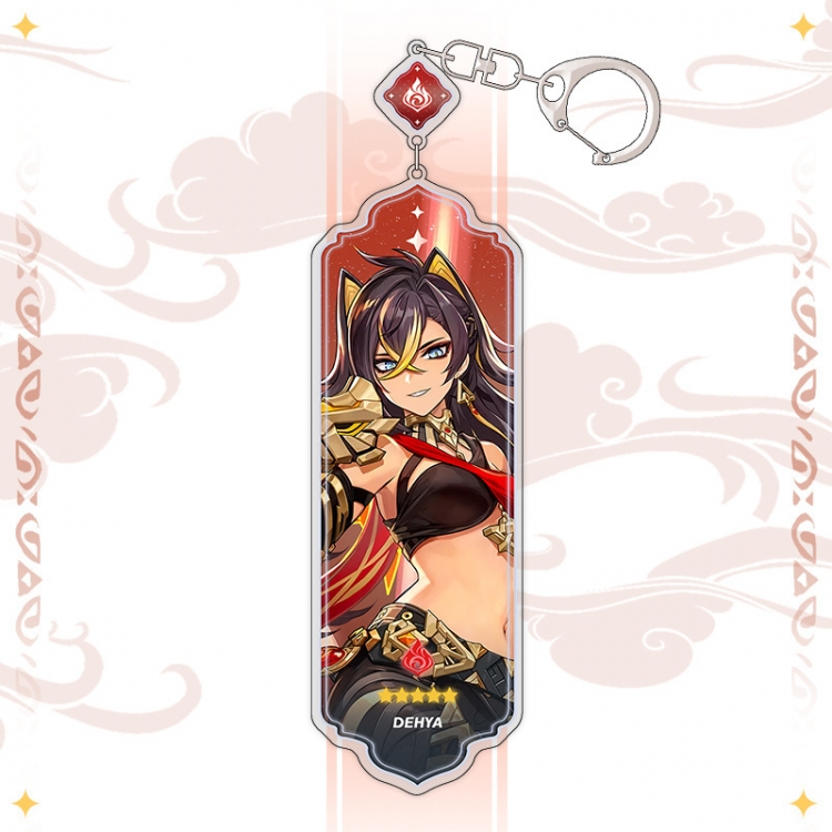 Genshin Impact Anime peripheral acrylic keychain pendant 8.5cm price for 5 pcs 15522