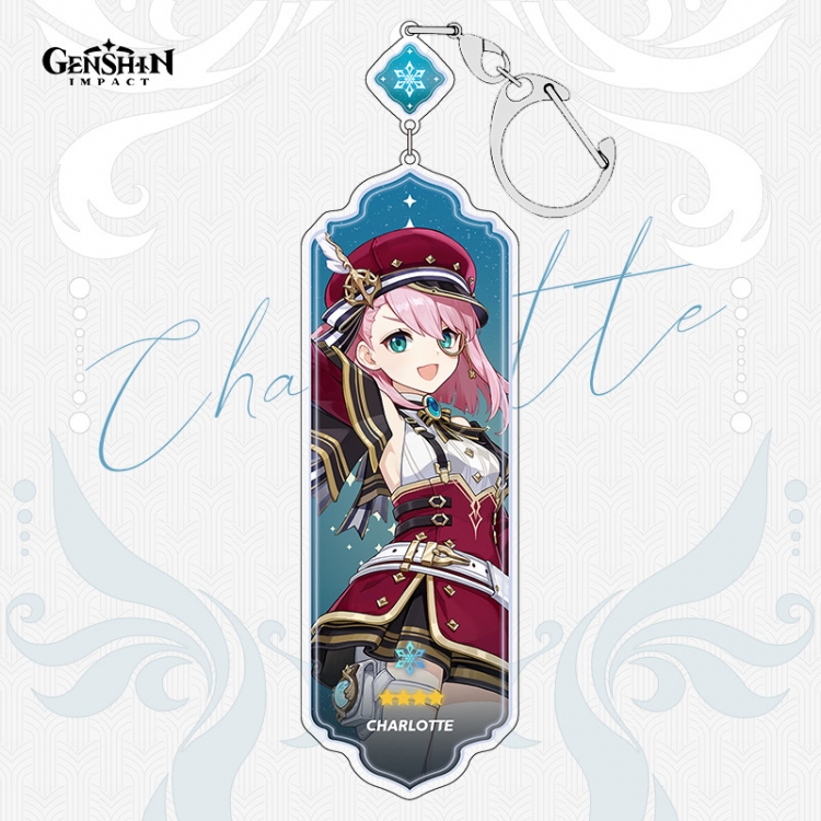 Genshin Impact Anime peripheral acrylic keychain pendant 8.5cm price for 5 pcs 15503