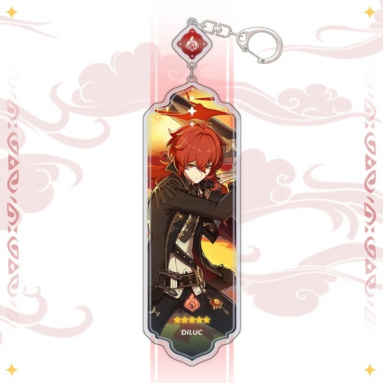 Genshin Impact Anime peripheral acrylic keychain pendant 8.5cm price for 5 pcs 15521