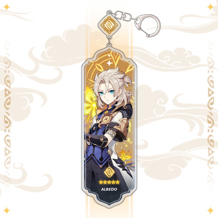 Genshin Impact Anime peripheral acrylic keychain pendant 8.5cm price for 5 pcs 15542