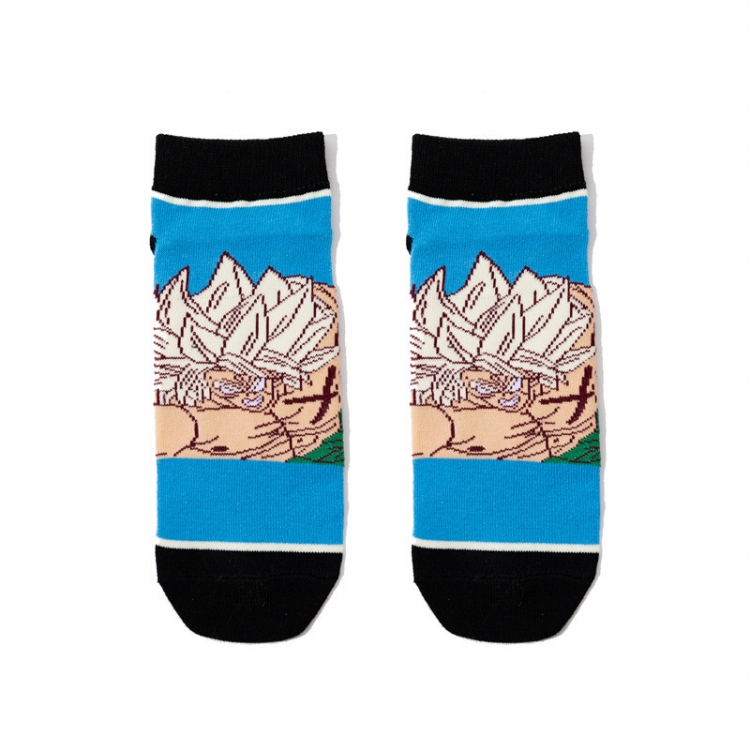 DRAGON BALL Anime cartoon trendy Short  socks combed cotton neutral straight board socks price for 5 pcs