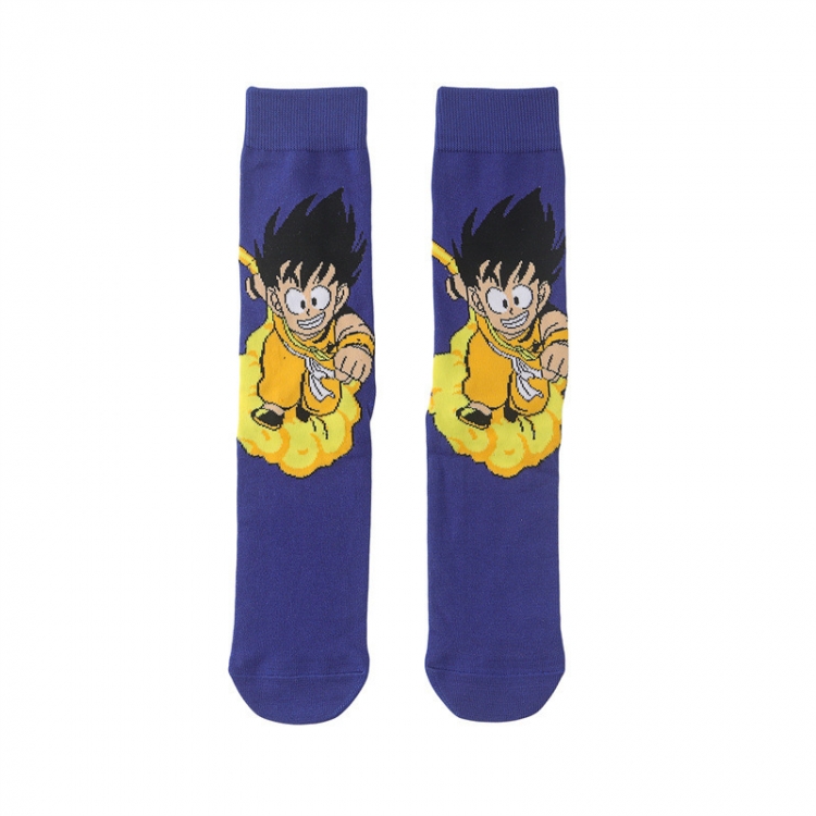 DRAGON BALL Anime cartoon trendy socks combed cotton neutral straight board socks price for 5 pcs