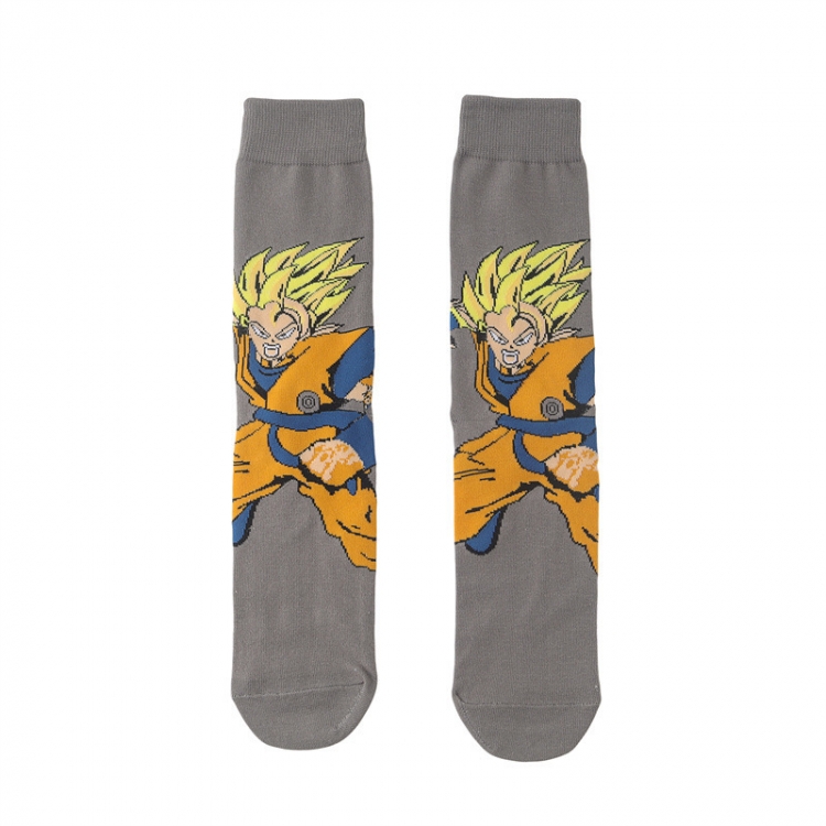 DRAGON BALL Anime cartoon trendy socks combed cotton neutral straight board socks price for 5 pcs