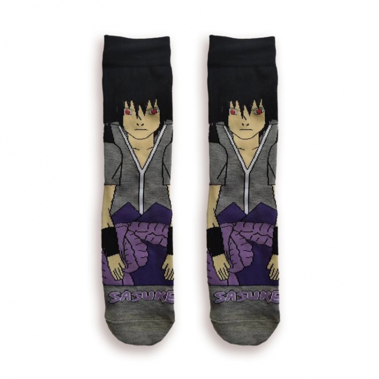 Naruto Anime cartoon trendy socks combed cotton neutral straight board socks price for 5 pcs  style D