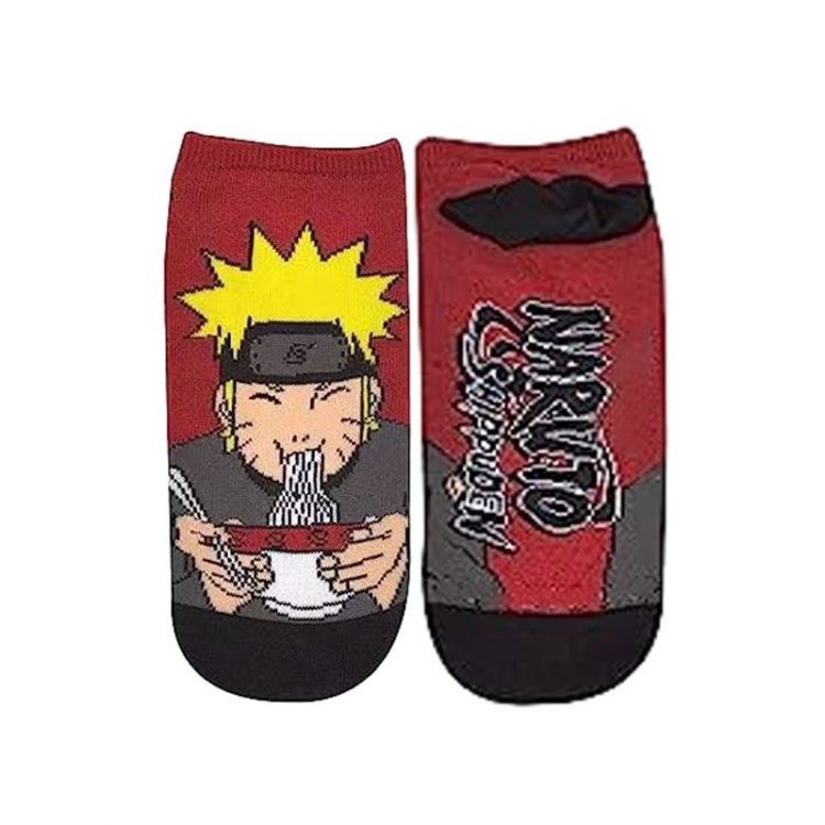 Naruto Anime cartoon trendy Short socks combed cotton neutral straight board socks price for 5 pcs style A