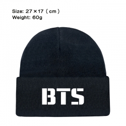 BTS printed plush knitted hat ...