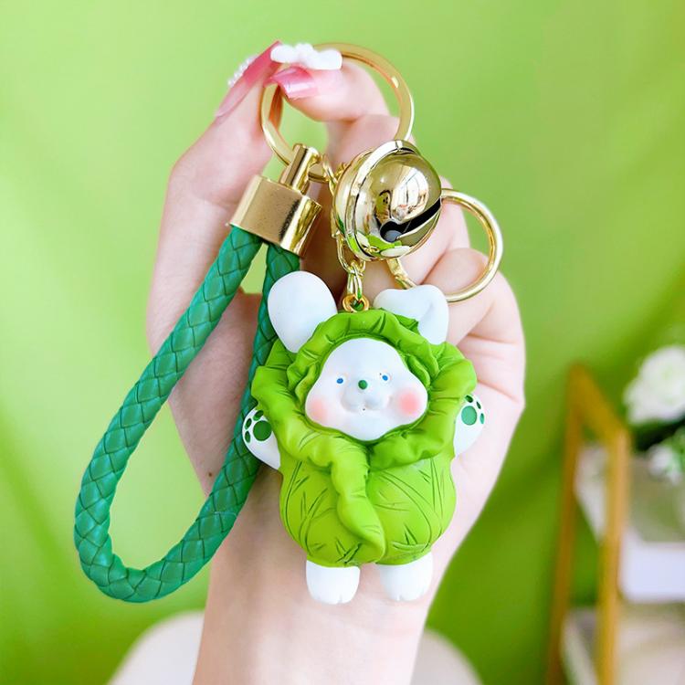 Chinese cabbage 3D stereosc car keychain bag hanging accessories price for 5 pcs