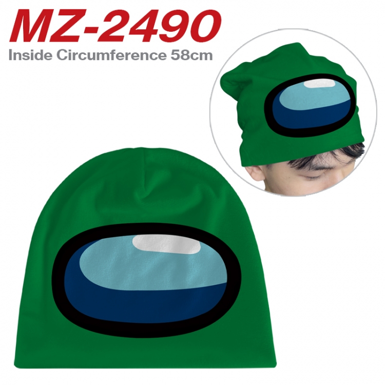 Among us Anime flannel full color hat cosplay men's and women's knitted hats 58cm  MZ-2490