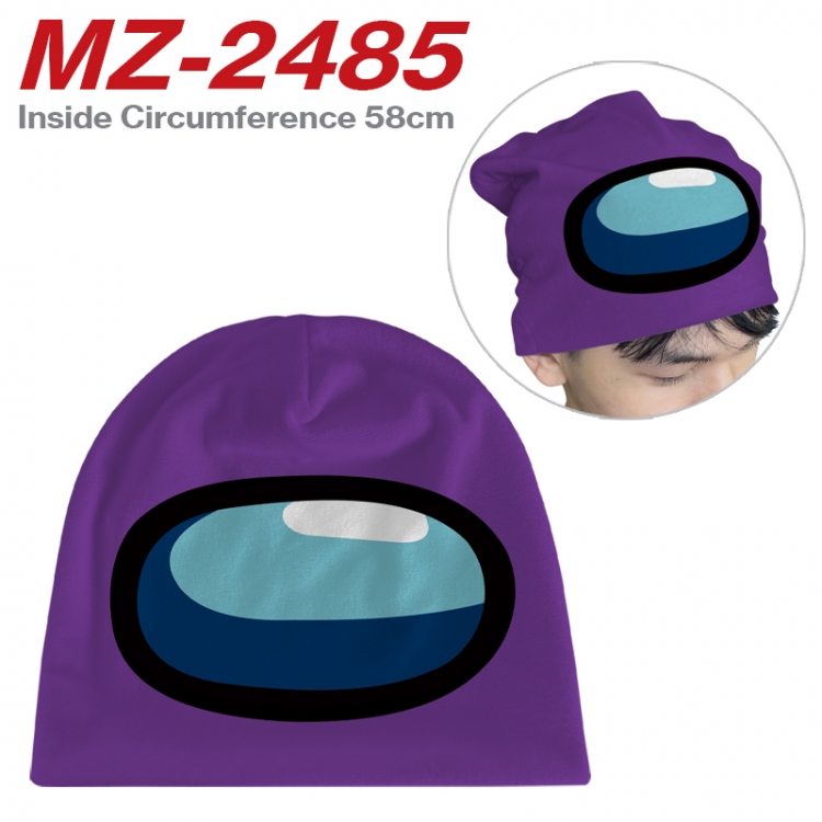 Among us Anime flannel full color hat cosplay men's and women's knitted hats 58cm MZ-2485