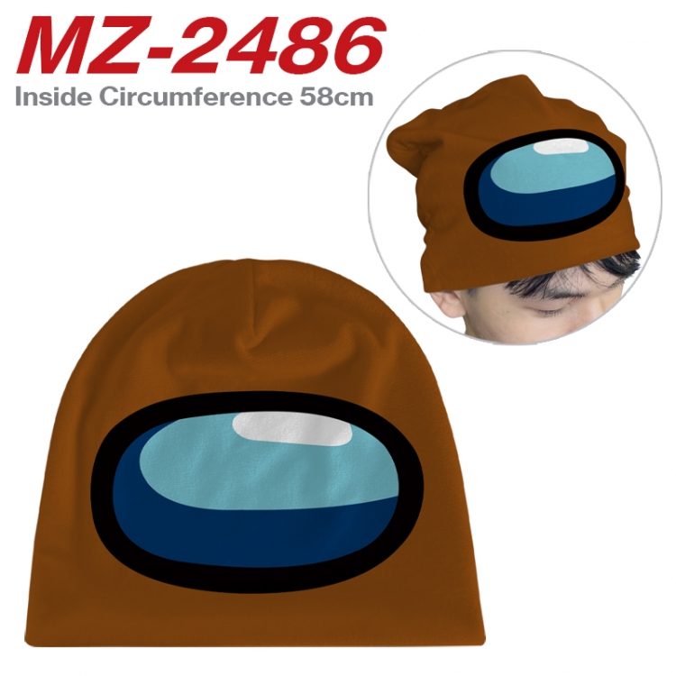 Among us Anime flannel full color hat cosplay men's and women's knitted hats 58cm MZ-2486