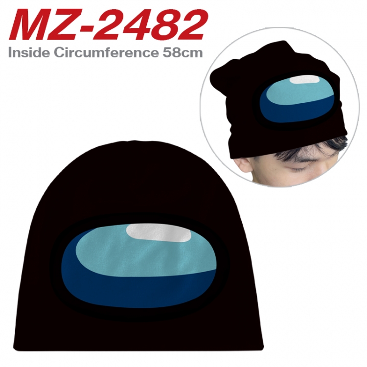 Among us Anime flannel full color hat cosplay men's and women's knitted hats 58cm MZ-2482