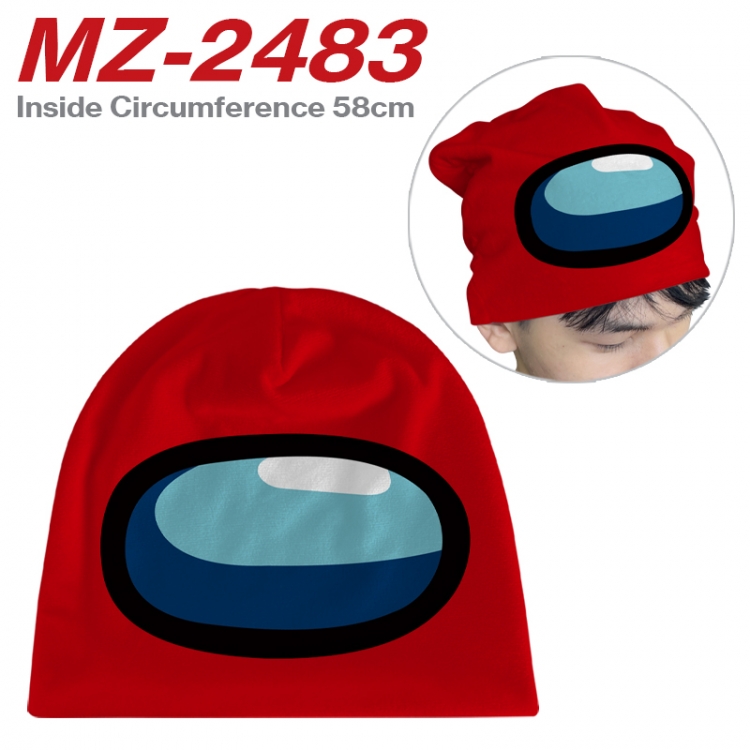 Among us Anime flannel full color hat cosplay men's and women's knitted hats 58cm MZ-2483