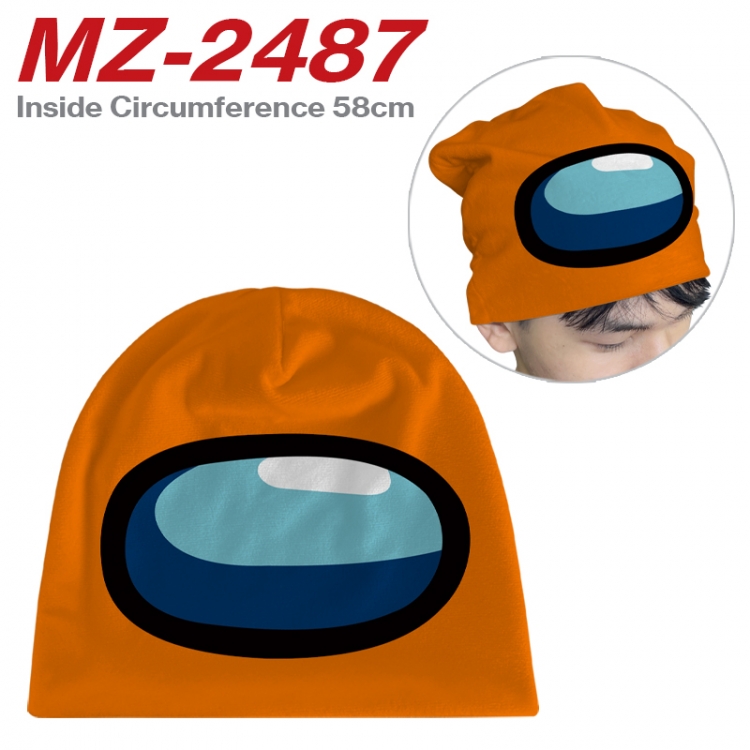 Among us Anime flannel full color hat cosplay men's and women's knitted hats 58cm MZ-2487