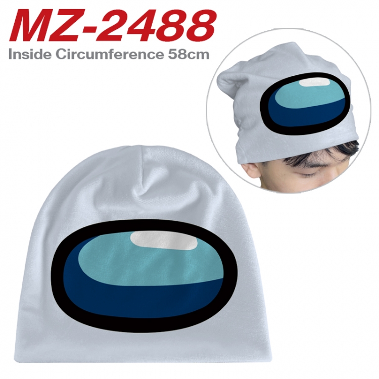 Among us Anime flannel full color hat cosplay men's and women's knitted hats 58cm MZ-2488