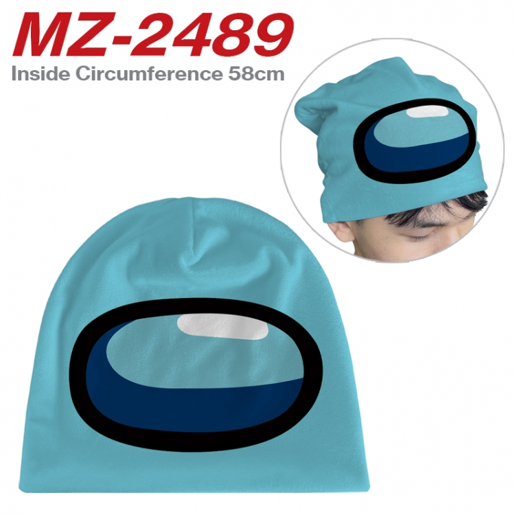 Among us Anime flannel full color hat cosplay men's and women's knitted hats 58cm  MZ-2489