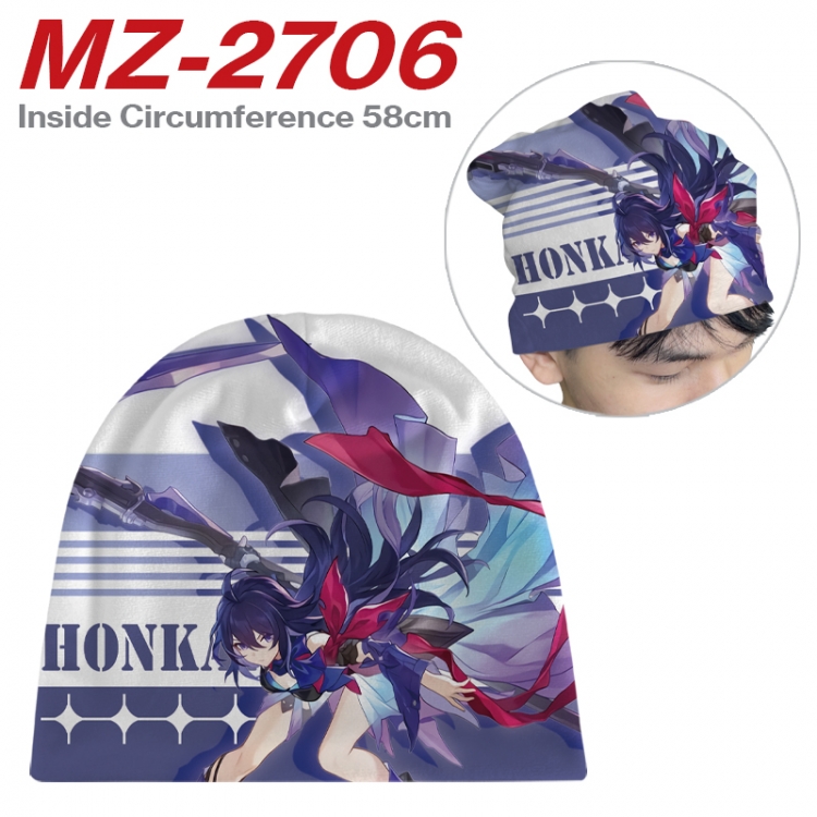 Honkai: Star Rail Anime flannel full color hat cosplay men's and women's knitted hats 58cm  MZ-2706