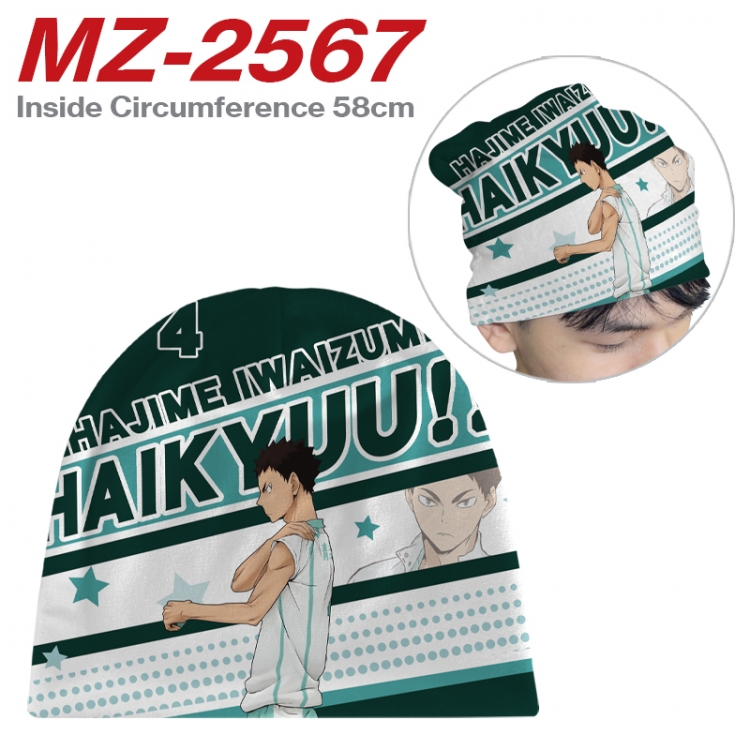 Haikyuu!! Anime flannel full color hat cosplay men's and women's knitted hats 58cm