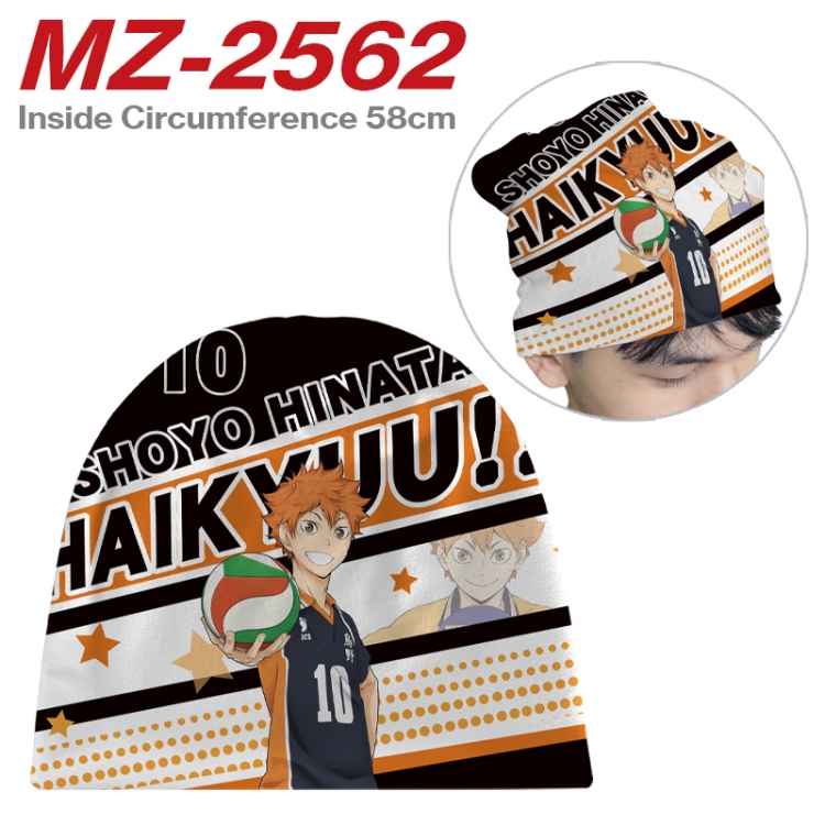 Haikyuu!! Anime flannel full color hat cosplay men's and women's knitted hats 58cm