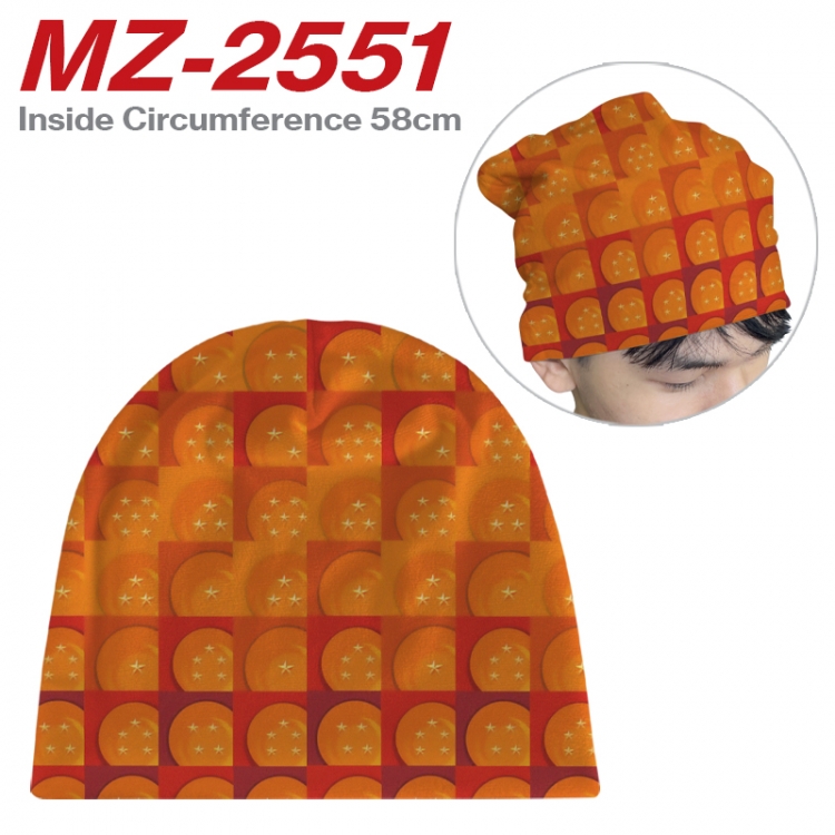 DRAGON BALL Anime flannel full color hat cosplay men's and women's knitted hats 58cm