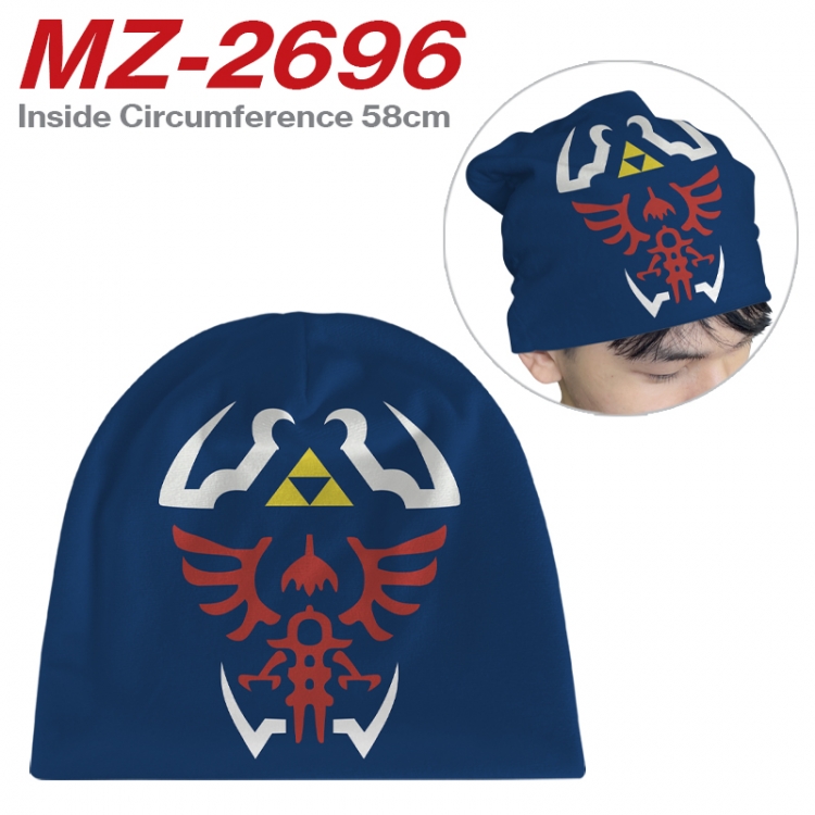 The Legend of Zelda Anime flannel full color hat cosplay men's and women's knitted hats 58cm