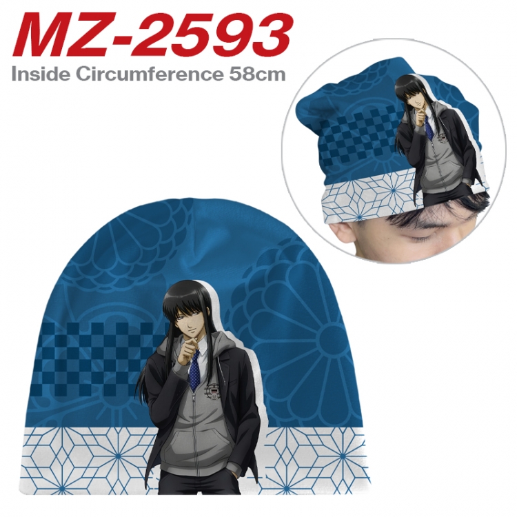 Gintama Anime flannel full color hat cosplay men's and women's knitted hats 58cm 