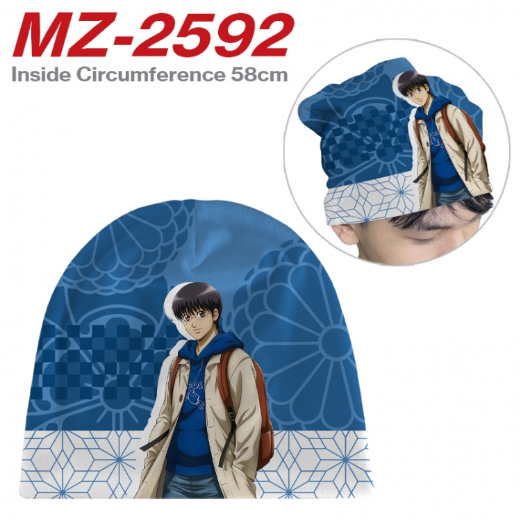 Gintama Anime flannel full color hat cosplay men's and women's knitted hats 58cm 