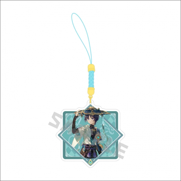 Genshin Impact Anime peripheral acrylic keychain pendant price for 5 pcs 