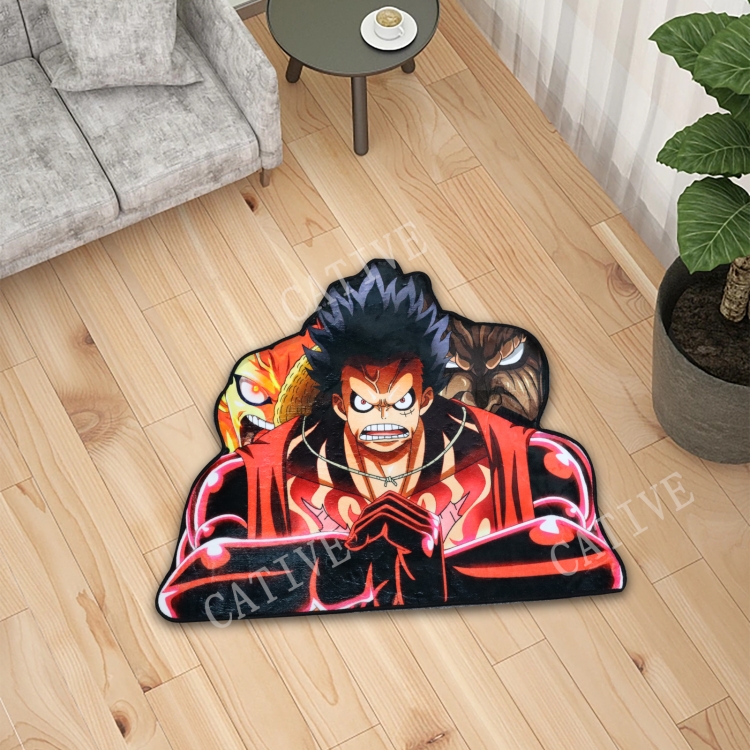One Piece Anime Surrounding Belgian Velvet Vacuum Irregular Mat Carpet Floor Mat 90x100CM