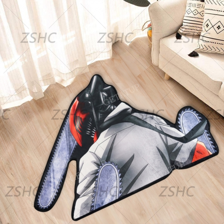 Chainsawman Anime Surrounding Belgian Velvet Vacuum Irregular Mat Carpet Floor Mat 90x100CM