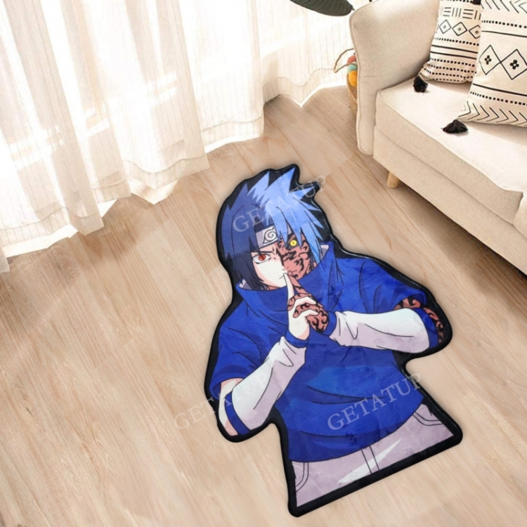 Naruto Anime Surrounding Belgian Velvet Vacuum Irregular Mat Carpet Floor Mat 90x100CM