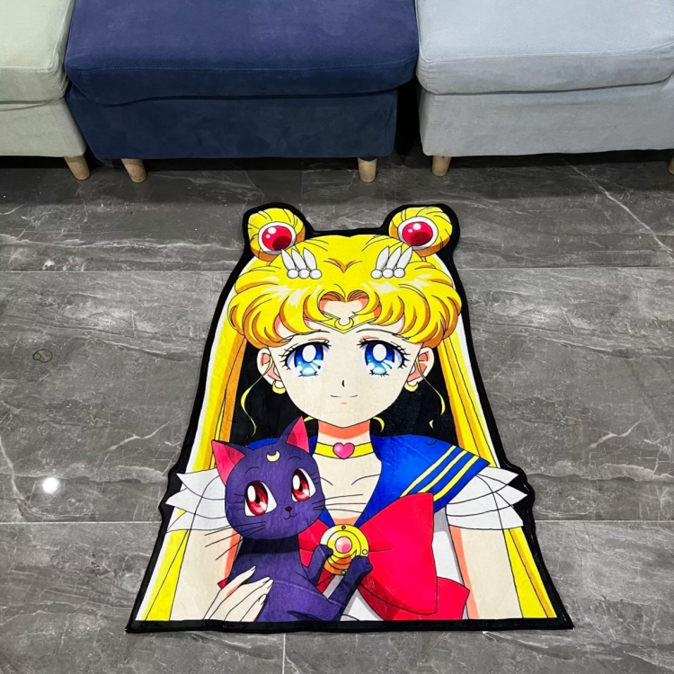 sailormoon Anime Surrounding Belgian Velvet Vacuum Irregular Mat Carpet Floor Mat 90x100CM