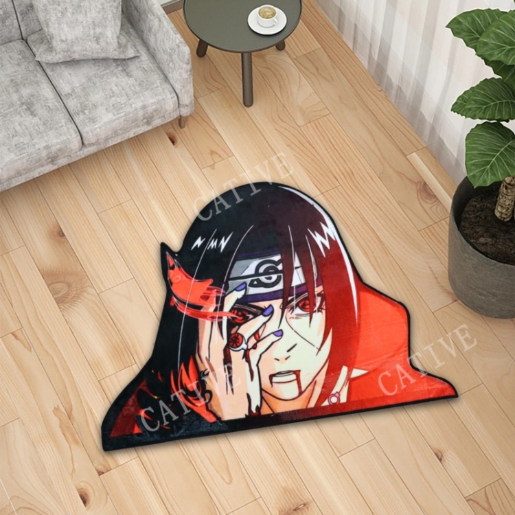 Naruto Anime Surrounding Belgian Velvet Vacuum Irregular Mat Carpet Floor Mat 90x100CM