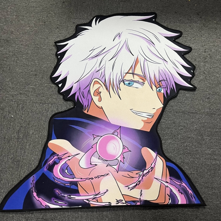 Jujutsu Kaisen Anime Surrounding Belgian Velvet Vacuum Irregular Mat Carpet Floor Mat 90x100CM