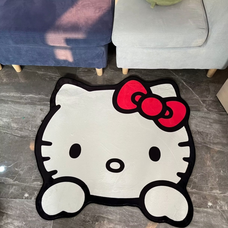 hello kitty Anime Surrounding Belgian Velvet Vacuum Irregular Mat Carpet Floor Mat 90x100CM