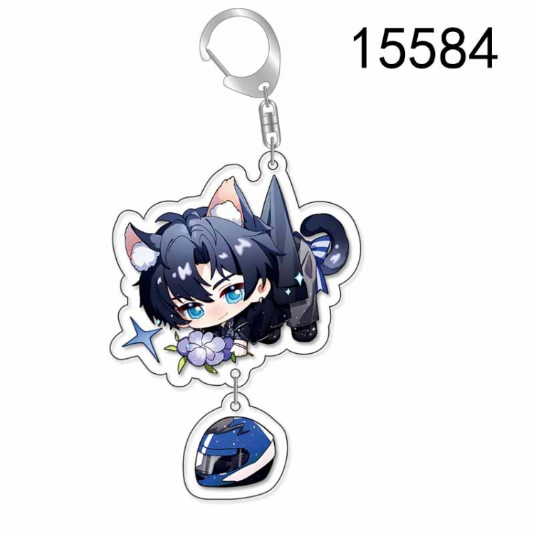 Light and Night Anime acrylic Pendant Key Chain  price for 5 pcs