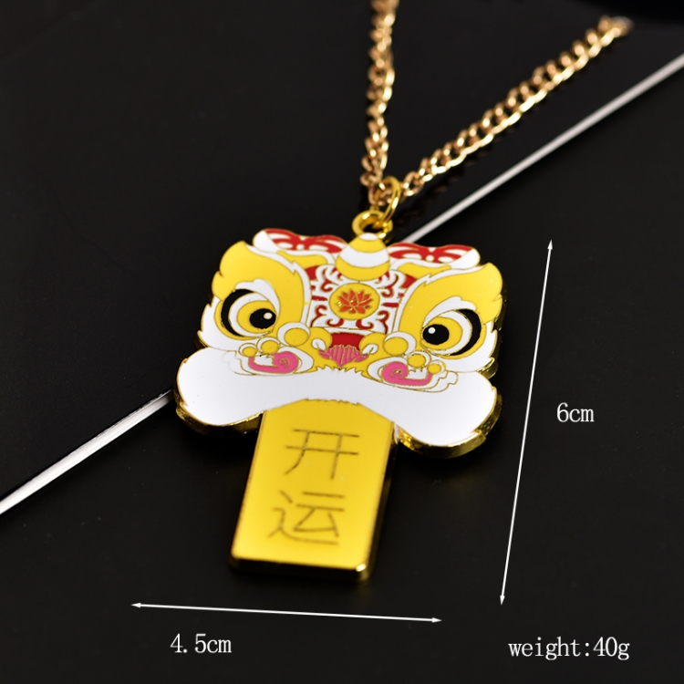 Lion dance Anime cartoon metal necklace pendant price for 5 pcs