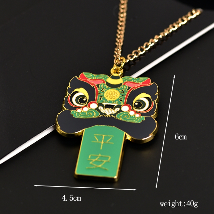 Lion dance Anime cartoon metal necklace pendant price for 5 pcs