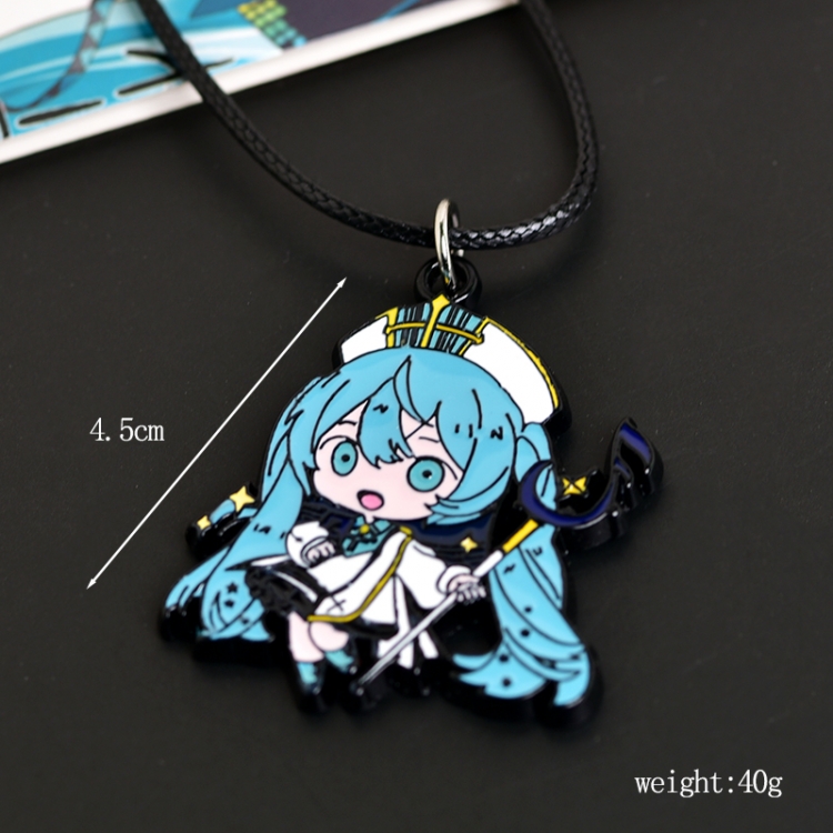 Hatsune Miku Anime peripheral leather rope necklace pendant jewelry price for 5 pcs