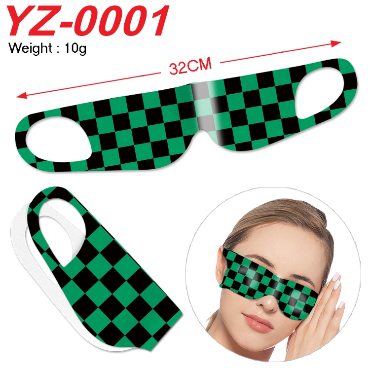 Demon Slayer Kimets Anime digital printed eye mask eye patch 32cm price for 5 pcs