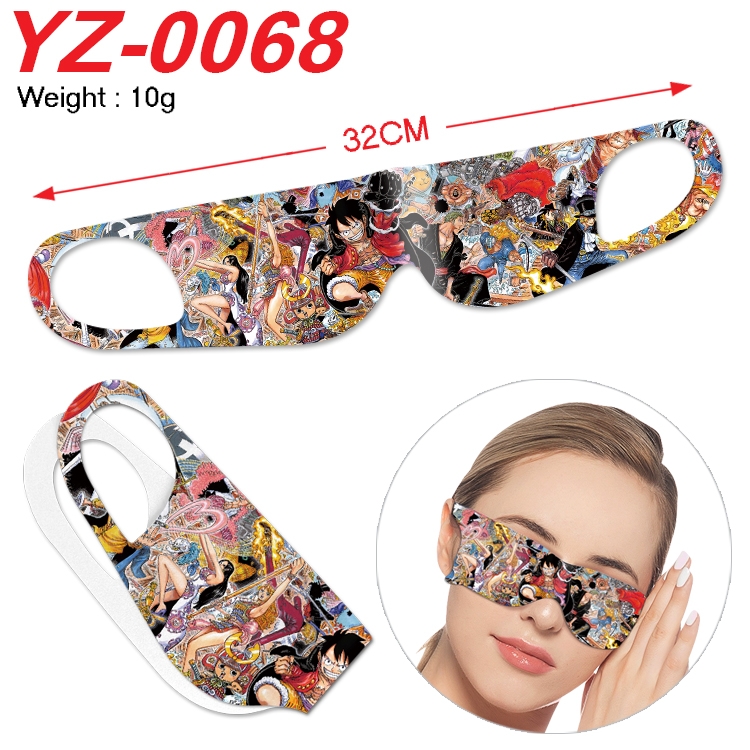 One Piece Anime digital printed eye mask eye patch 32cm price for 5 pcs