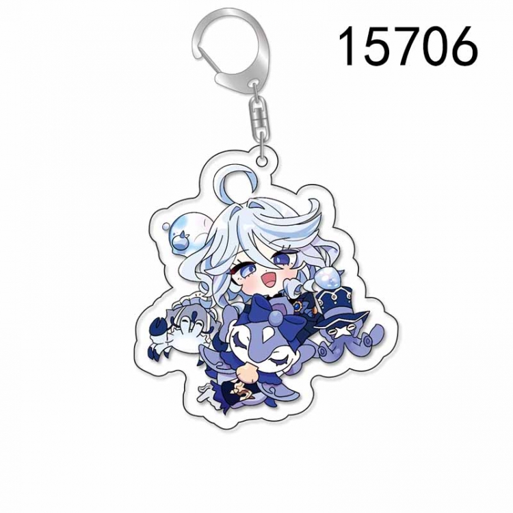 Genshin Impact Anime Acrylic Keychain Charm price for 5 pcs