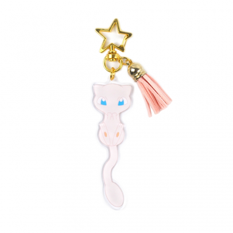 Pokemon Drip glue style tassel keychain acrylic pendant 8CM price for 5 pcs