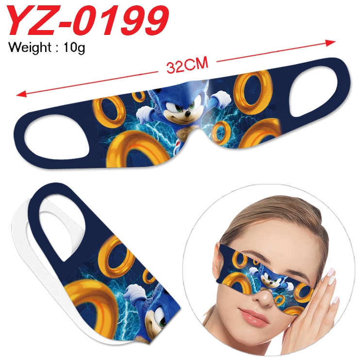 Sonic The Hedgehog Anime digital printed eye mask eye patch 32cm price for 5 pcs