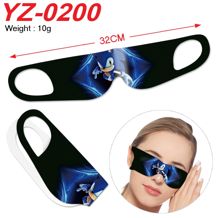 Sonic The Hedgehog Anime digital printed eye mask eye patch 32cm price for 5 pcs