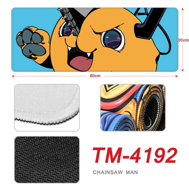 Chainsawman Anime peripheral new lock edge mouse pad 80X30cm  