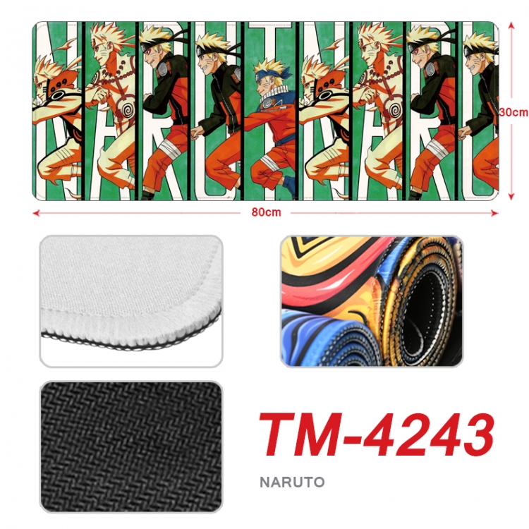 Naruto Anime peripheral new lock edge mouse pad 80X30cm  
