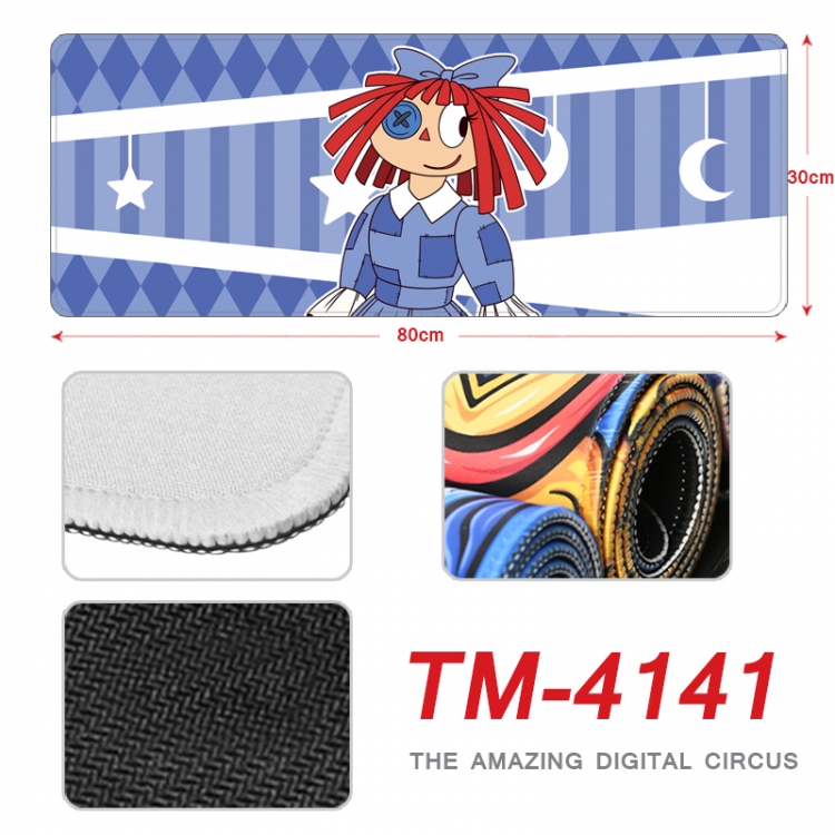 The Amazing Digital Circus Anime peripheral new lock edge mouse pad 80X30cm  