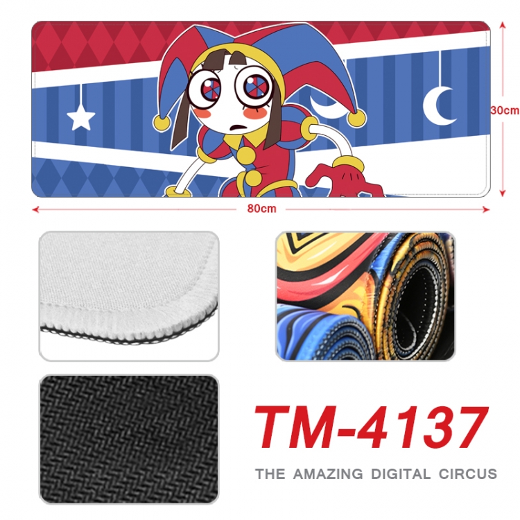 The Amazing Digital Circus Anime peripheral new lock edge mouse pad 80X30cm  