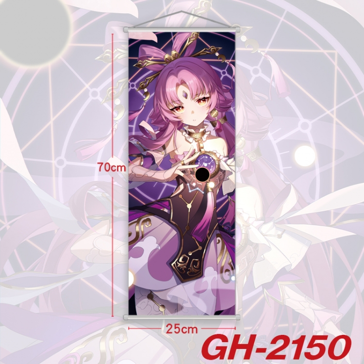 Honkai: Star Rail Plastic Rod Cloth Small Hanging Canvas Painting Wall Scroll 25x70cm price for 5 pcs